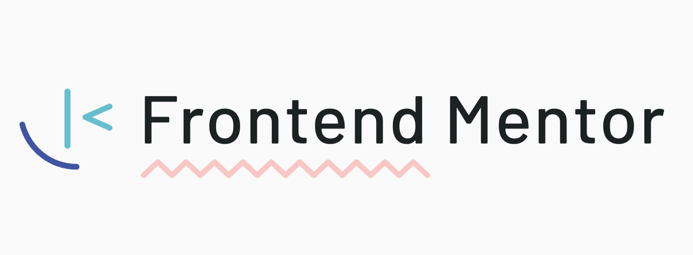 a winking face with the text Frontend mentor presenting the logo for Frontend mentor